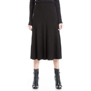 Max Studio Pleated Midi Skirt, Black (See measurements - no size tag)